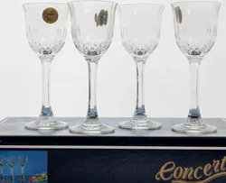 Concerto Capri – 4er-Set Kristall-Likörgläser / Digestifgläser (Vintage, Made in Italy) - Bild 3