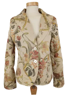 Damen Blazer, floral gemustert, tailliert, Gr. 42 - Bild 1