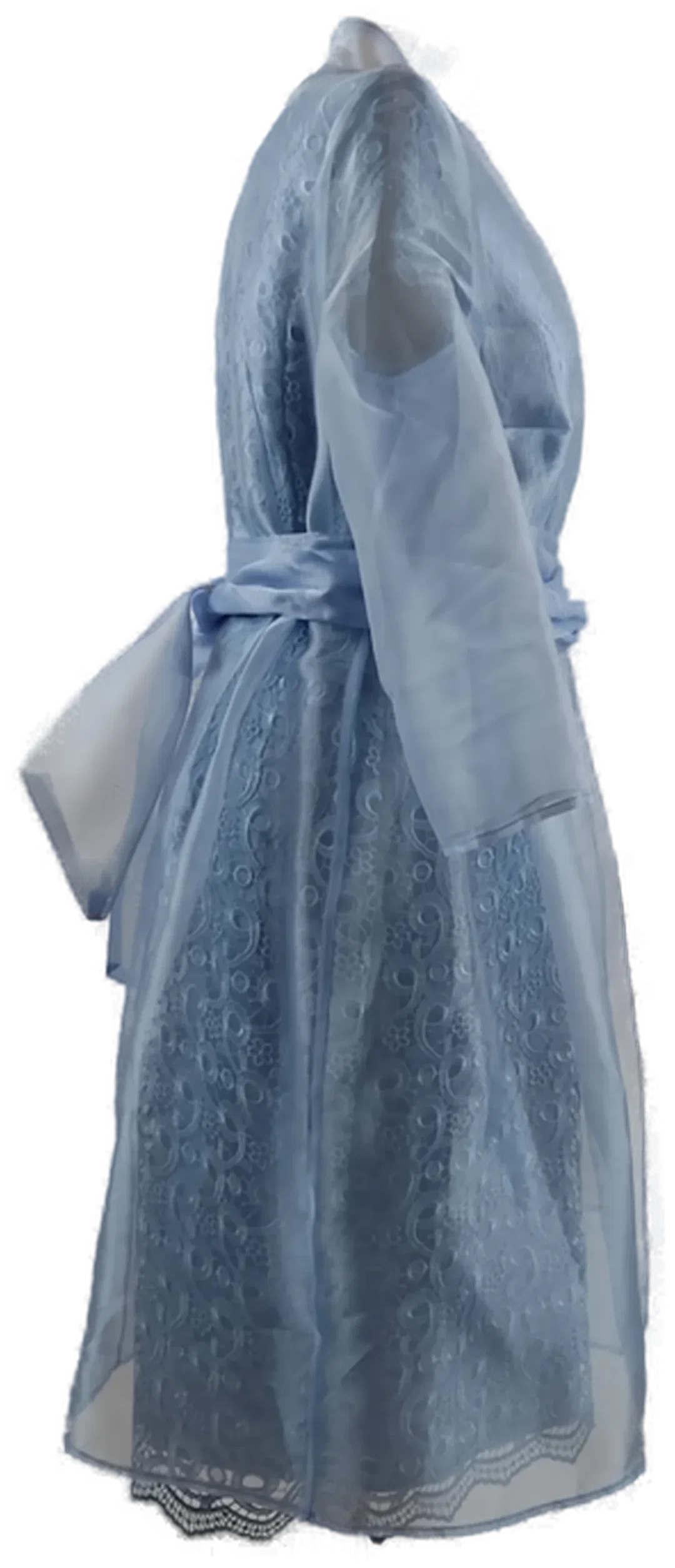 Kleid mit Spitze Hellblau  – Bild 2