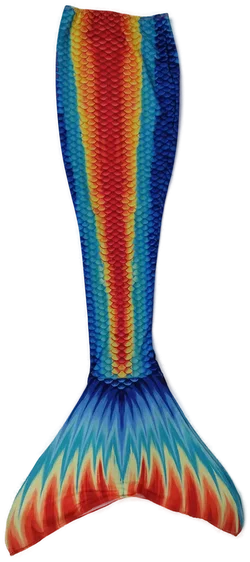 Bunte Meerjungfrau-Flosse zum Schwimmen - Hüfte 58cm/ dehnbar - Bild 1