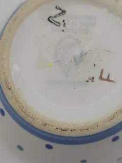 Gmundner Keramik Milchkännchen blaue Tupfen Höhe: 8 cm - Bild 2