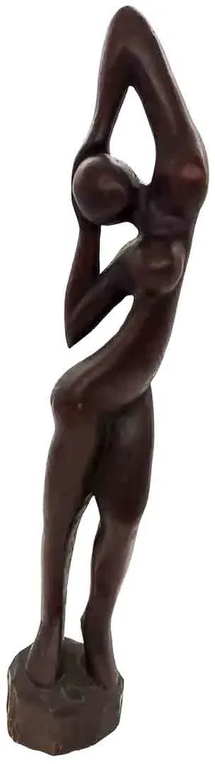 Weibliche Skulptur aus Holz, 70 cm groß - Bild 1