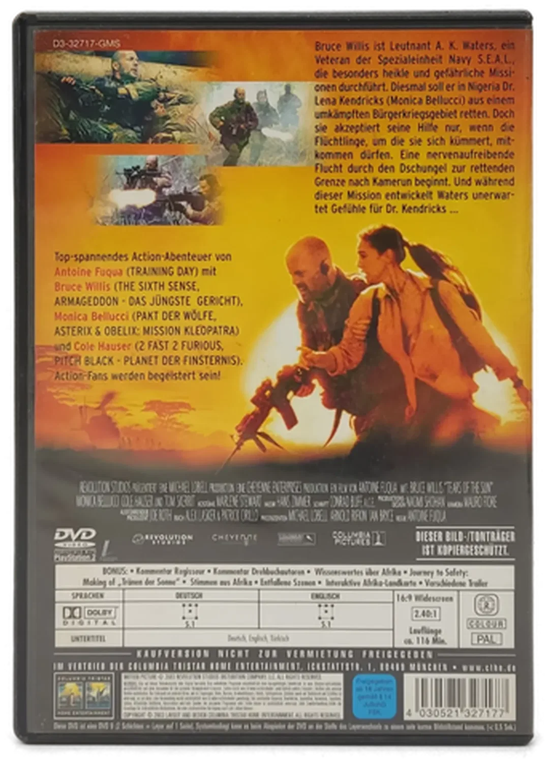 DVD "Tränen der Sonne" mit Bruce Willis und Monica Bellucci – Bild 2