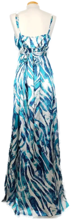 Jones Maxikleid weiß/blau - M/38 - Bild 2