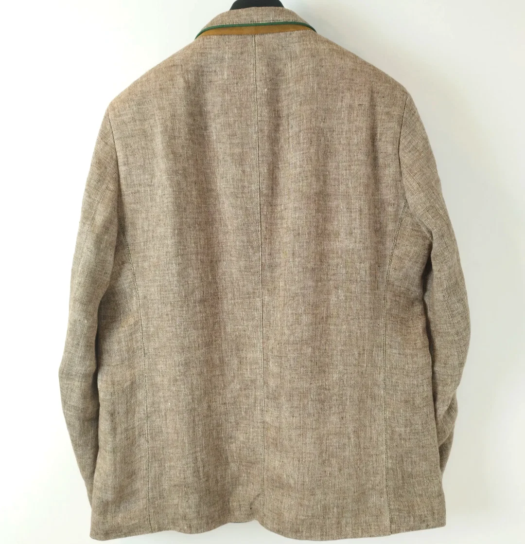 Trachtenjacke von Steinbock Mode Tyrol, Gr. 52, Leine, Beige/Hafer – Bild 2