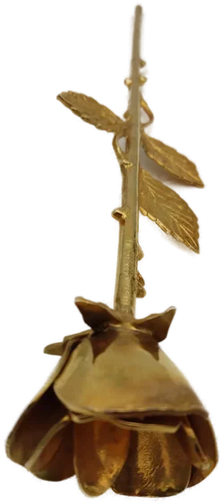 Deko-Rose 95% Zinn Goldfarben | Retro-Charme - Bild 13