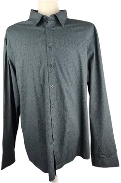 Angelo Litrico C&A Herren-Hemd langarm blau-grün gemustert - 3XL/47-48 - Bild 1