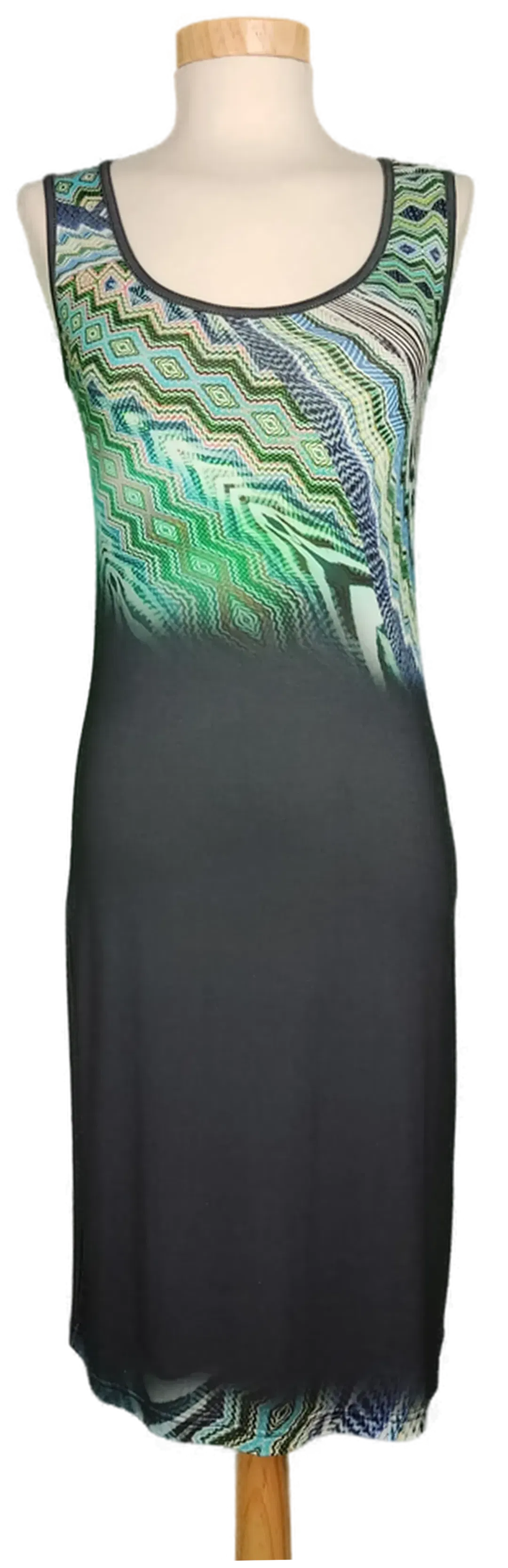 Dolce Vita Damen Midikleid schwarz-grün - S/36 - Bild 4