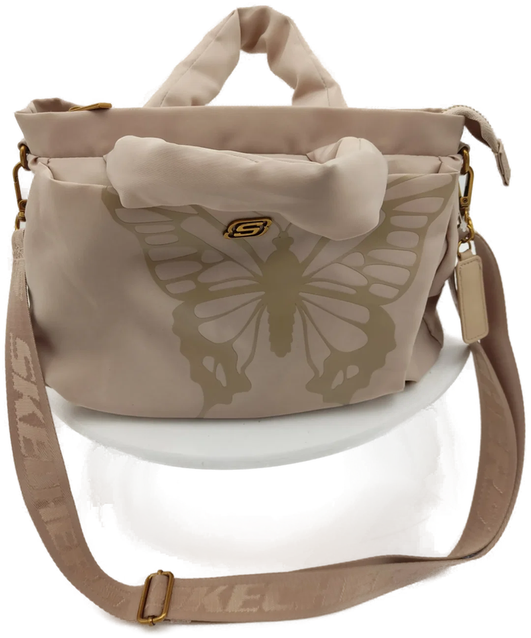 Skechers Schultertasche Beige Kunstleder | Leichter Klassiker - Bild 4