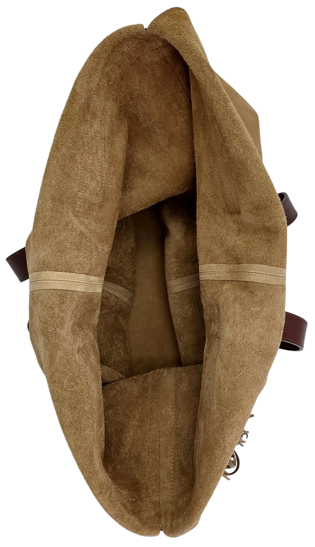 Max V. Koenig Damen Lederhandtasche mit Fransen, braun - Höhe ca. 50 cm  – Bild 4
