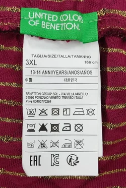 United Colors of Benetton Kinderrock rot Gr. 3XL - Bild 3
