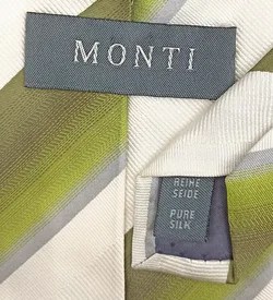 Monti Herren Seidenkrawatte gestreift  – Vorschau 3