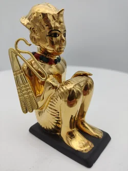 Goldener Hockender König Porzellan & Zertifikat von Franklin Mint | Limitierte Rarität – Vorschau 3