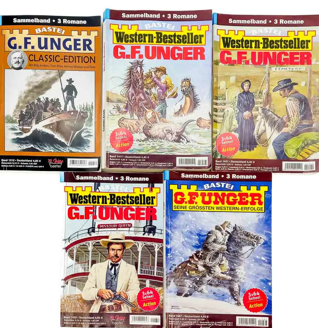 Bastei Roman G.F.Unger 23 Stück Hefte + 5 Stück 3-Sammlband – Bild 3