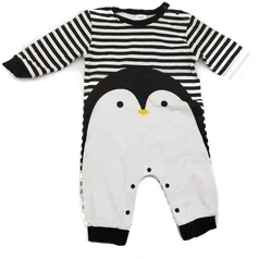Baby Jumpsuit Pinguin - 6-9 Monate / 100% Baumwolle - Bild 1