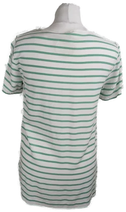 H&M Damen-Shirt aus Viskose, Grün-Weiß Gestreift | Sommerlook – Vorschau 3