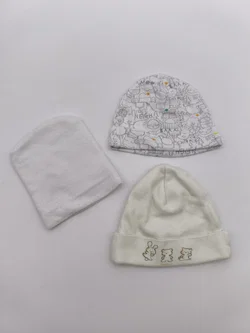 5 tlg. Set, Gr. 62, 1x Weste, 1x Wickeloberteil, 3x Mütze – Vorschau 2