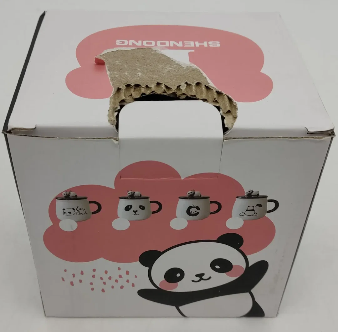 SHENDONG Panda-Teetasse mit Deckel und Löffel weiß/schwarz – Bild 6