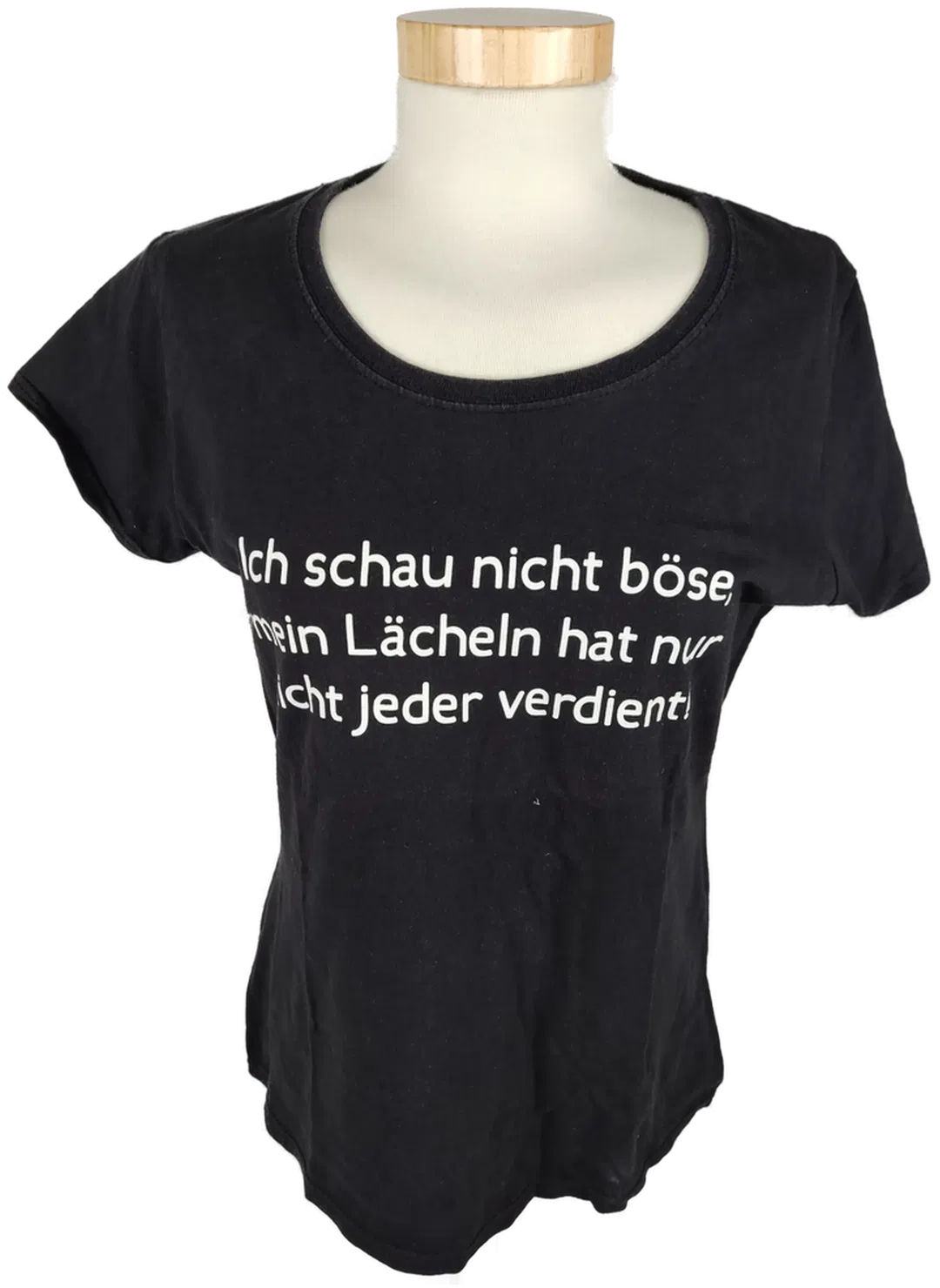 Bedrucktes Damen-T-Shirt - Größe M, schwarz - Bild 1