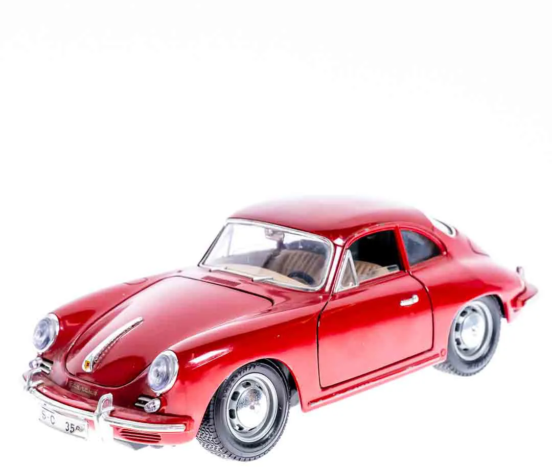 Bburago Modellauto Porsche 356 B rot (1961) 1/18 Druckguss Maßstab – Bild 3