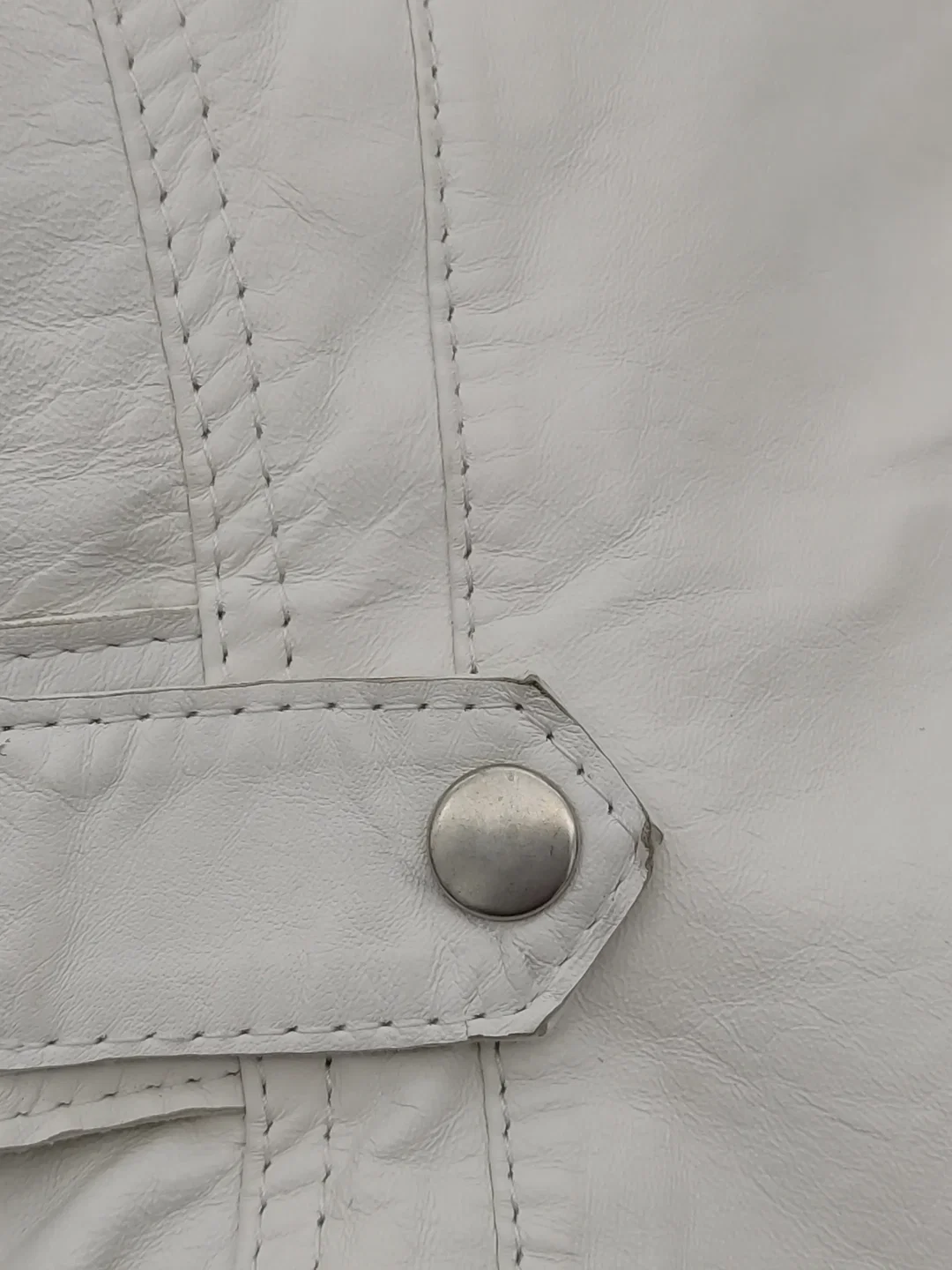 conbipel Damen Lederjacke weiß Italienische Gr. 46 (deutsche Gr. 40) – Bild 5