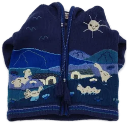 Artesanias Kinder Strickjacke Blau Gr. 6 Jahre - Bild 3