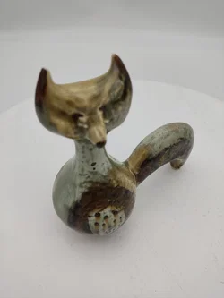 Stilisierter Fuchs aus glasiertem Steinzeug von Joseph Simon für die dänische Manufaktur Bornholm, Höhe 14cm, Sammlerstück – Vorschau 3