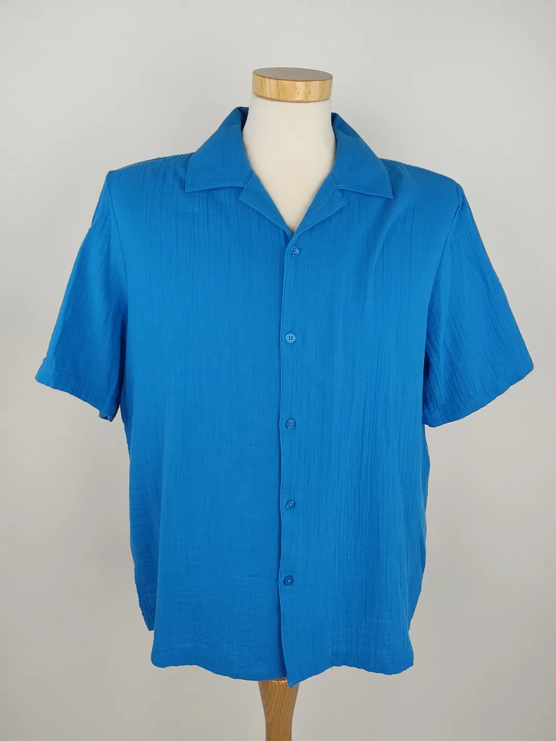 Givn Herren Kurzarmhemd azurblau - M / 48 - Bild 1