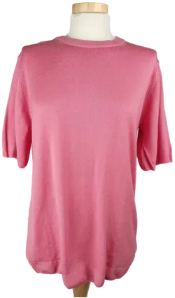 Woolmark Twinset, Pullover Kurzarm, Weste Langarm rosa /L/40 - Bild 4