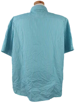 Angelico Litrico Herrenhemd Kurzarm hellblau gestreift - Gr. XXL 45/46 - Bild 3