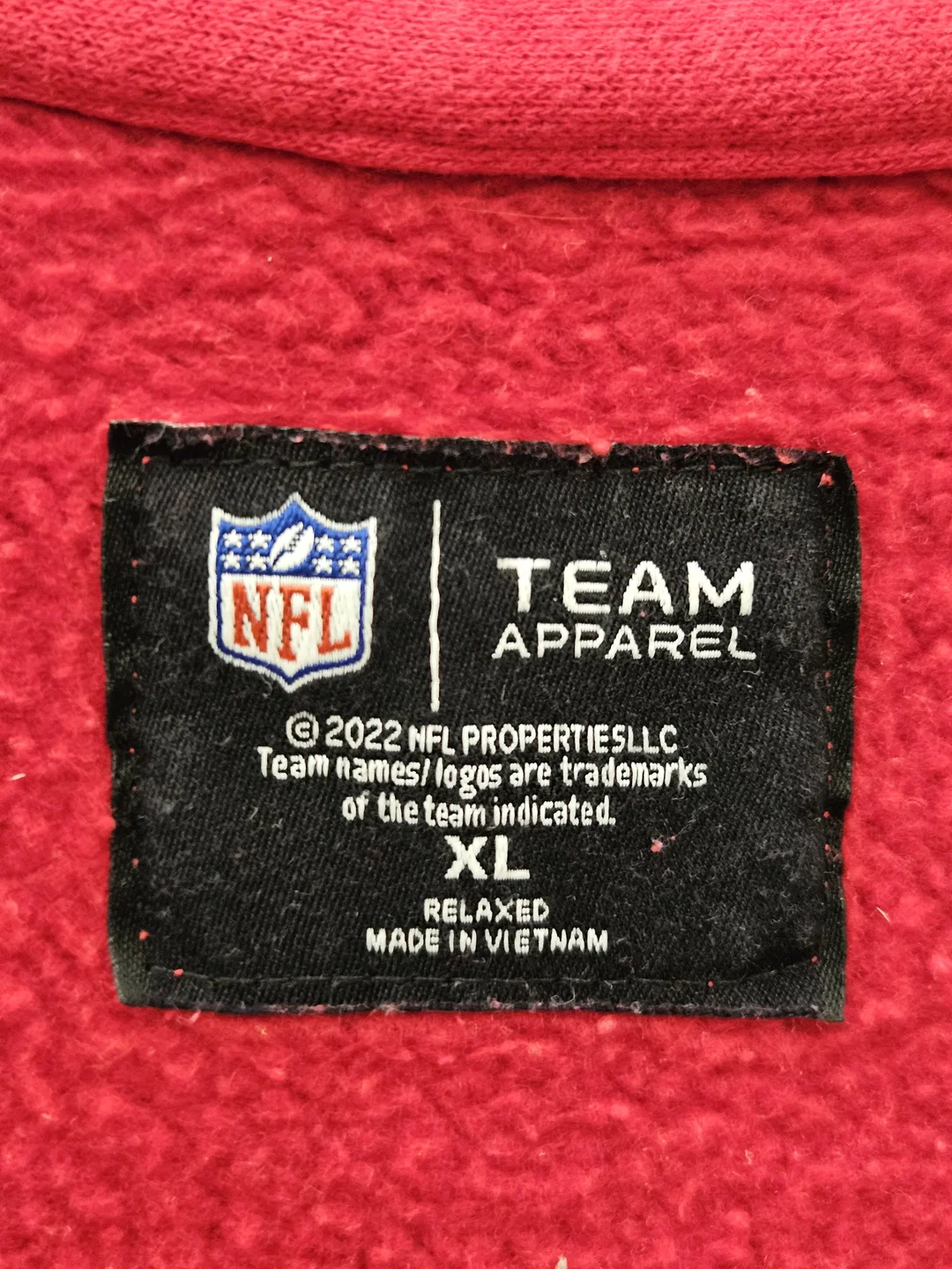 NFL TEAM APPARAL Herren Pulli, rot - Gr. XL – Bild 4