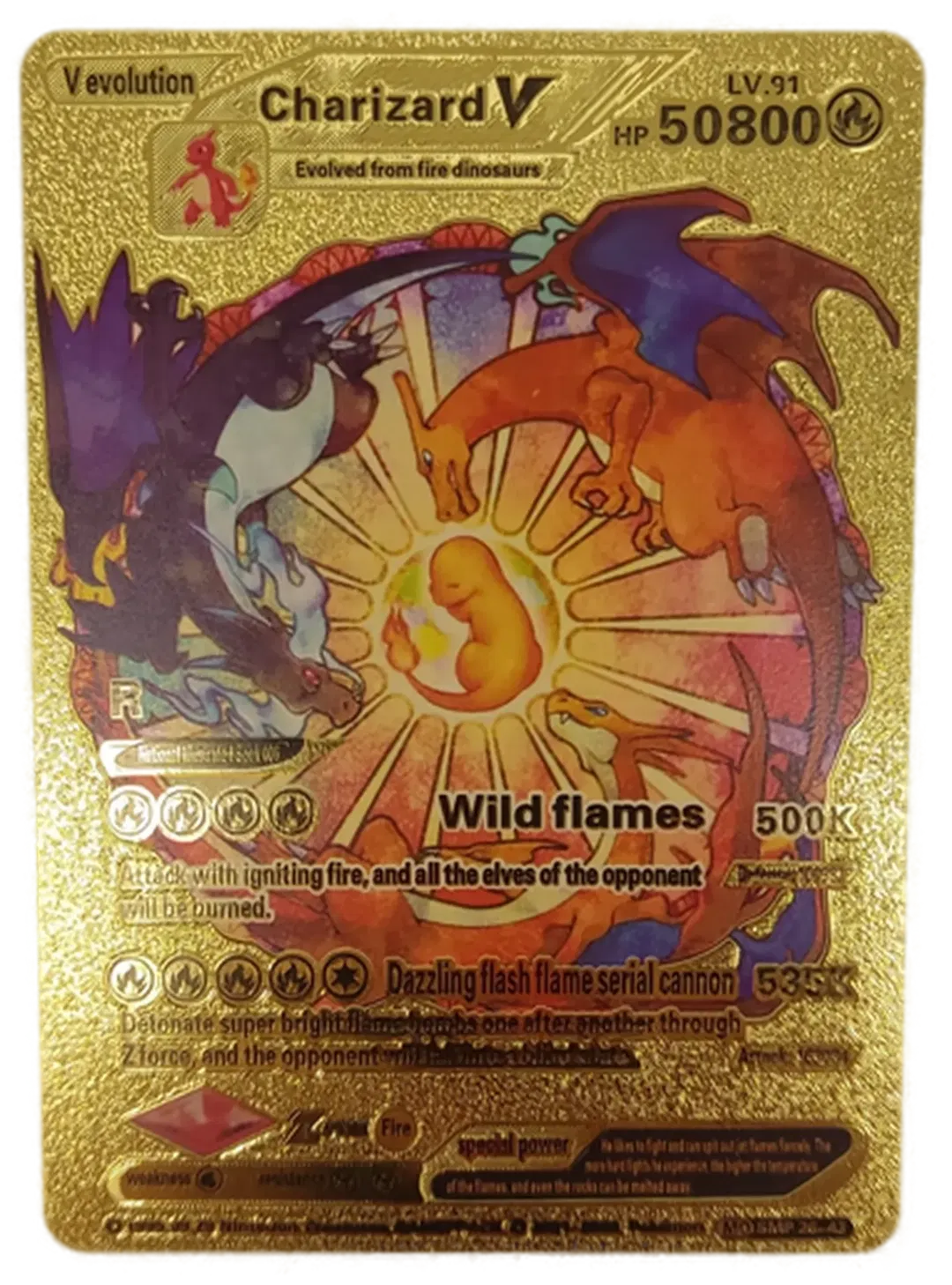  Pokémon Sammelkarte Goldfolie Charizard V V evolution - Bild 1