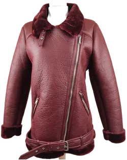 Only Kunstleder-Bikerjacke bordauxrot - M/38 - Bild 1