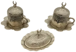 Türkisches Mokkaservice SENA 9-tlg., Silberoptik - Bild 2