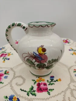 Ulmer Keramik Krug mit Blumenmotiv | Vintage-Charme – Vorschau 3