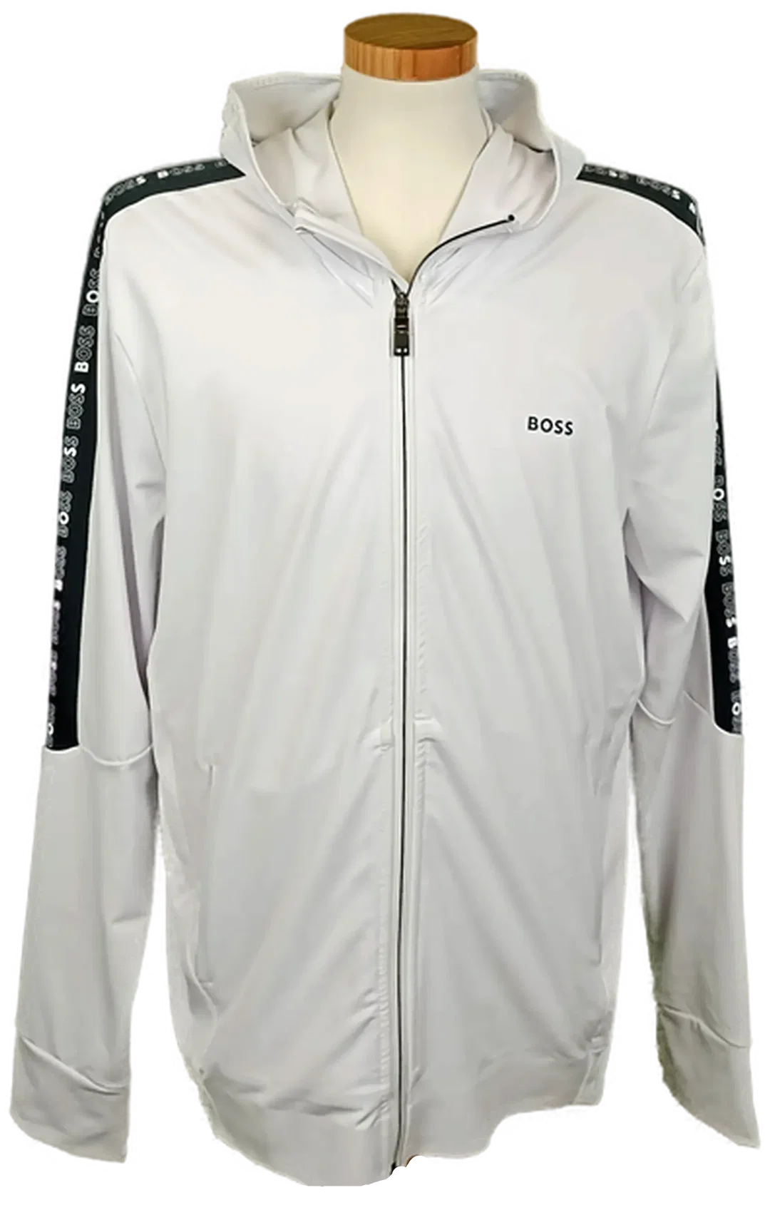 Boss Herren Reisverschlusshoodie weiß Gr. XL – Bild 1