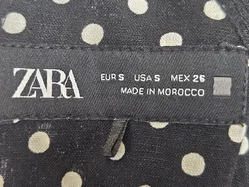 ZARA Damen Maxikleid mit Polka Dots, schwarz/weiß - Gr. S - Bild 5