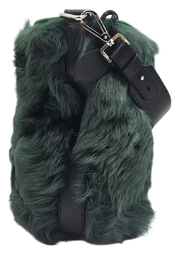 Max V. Koenig Damen Handtasche, grün - plüsch - Höhe ca. 27 cm  - Bild 3