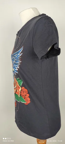 Rock Rebel Damen T-Shirt XS Baumwolle Bedruckt | Wie Neu - Bild 4