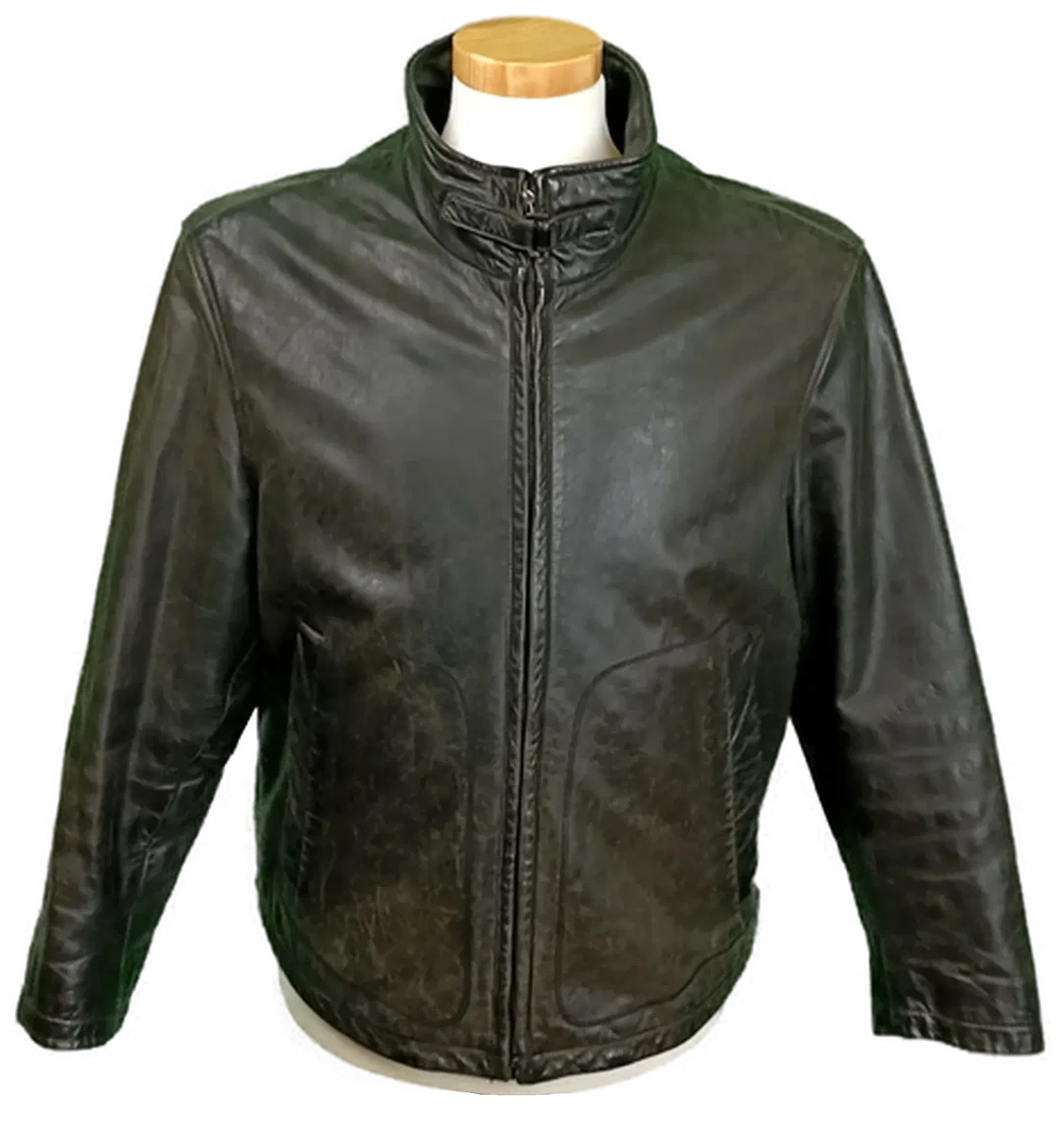 Hugo Boss Herrenlederjacke schwarz Gr. 50 – Bild 1