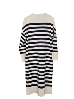 ZARA Damen Maxikleid, creme/marine - Gr. S  – Vorschau 2