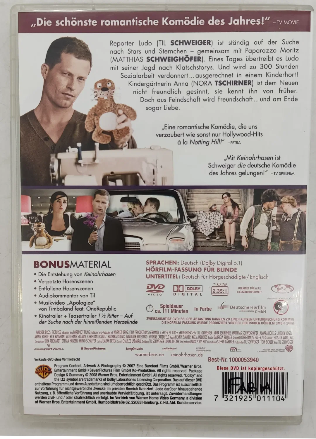 DVD "KEINOHRHASEN" mit Til Schweiger und Nora Tschirner – Bild 3
