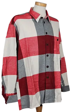 LUIGI Vintage Herren Hemd, rot/weiß/schwarz - Gr. XL  - Bild 2