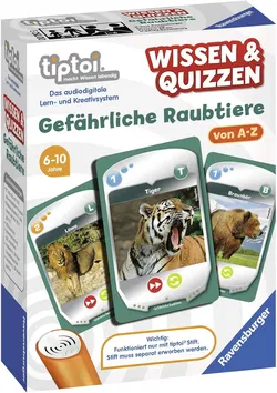 Tiptoi Wissen & Quizzen – Gefährliche Raubtiere von Ravensburger  - Bild 1