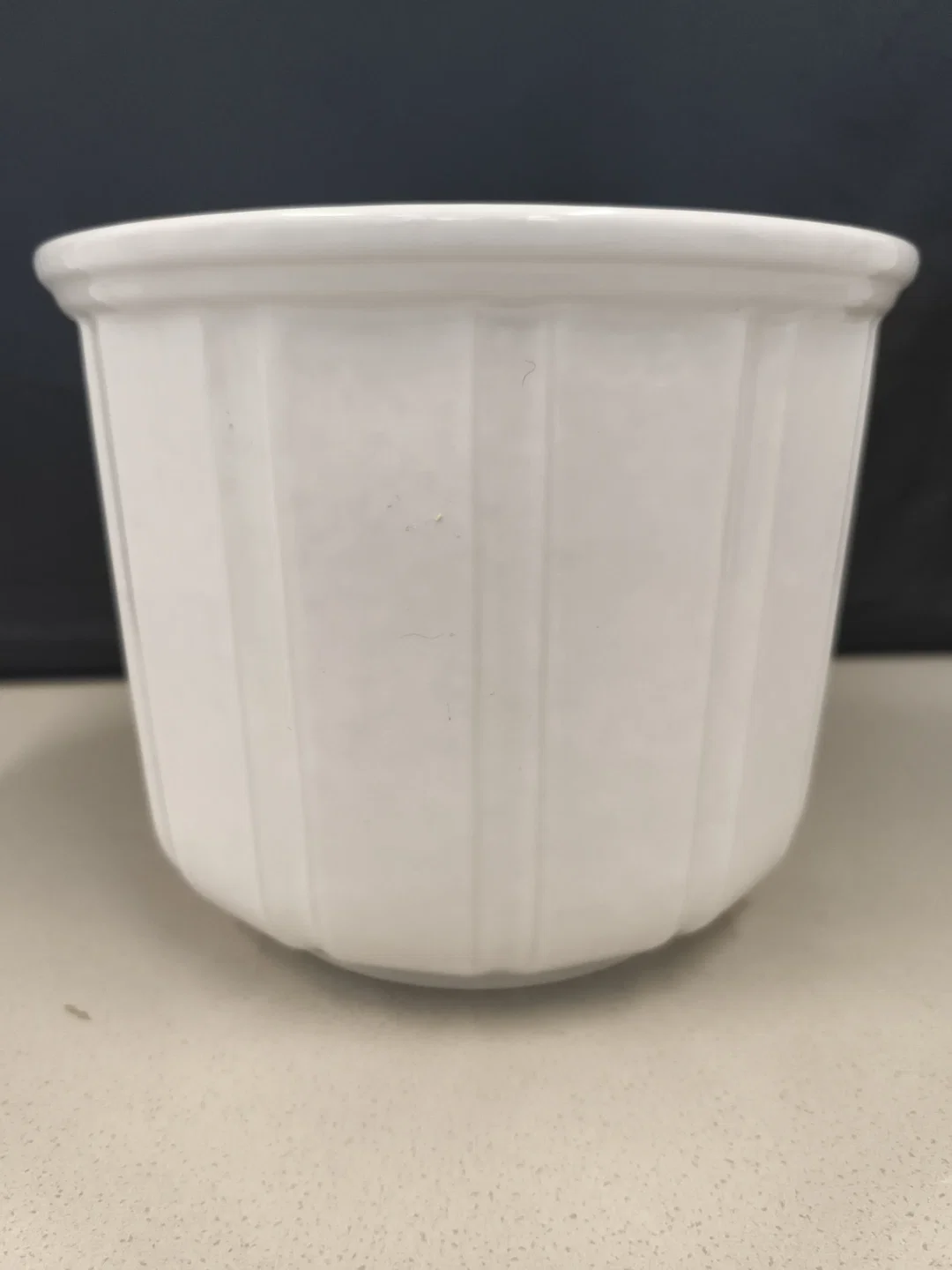 Set Weiß, 3 Übertöpfe Keramik – Bild 4