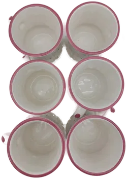 Gmundner Keramik rosa Tupfen Tassen Set - Bild 3