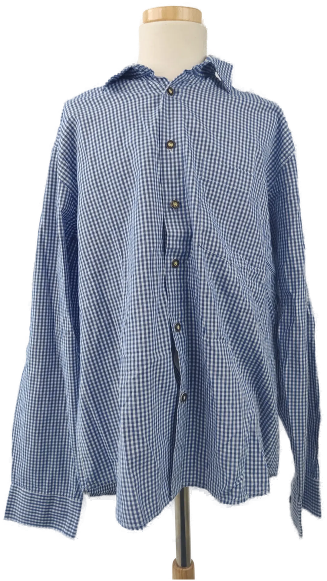 Luigi Bottoni Jungenhemd blau weiß kariert - 176 - Bild 1