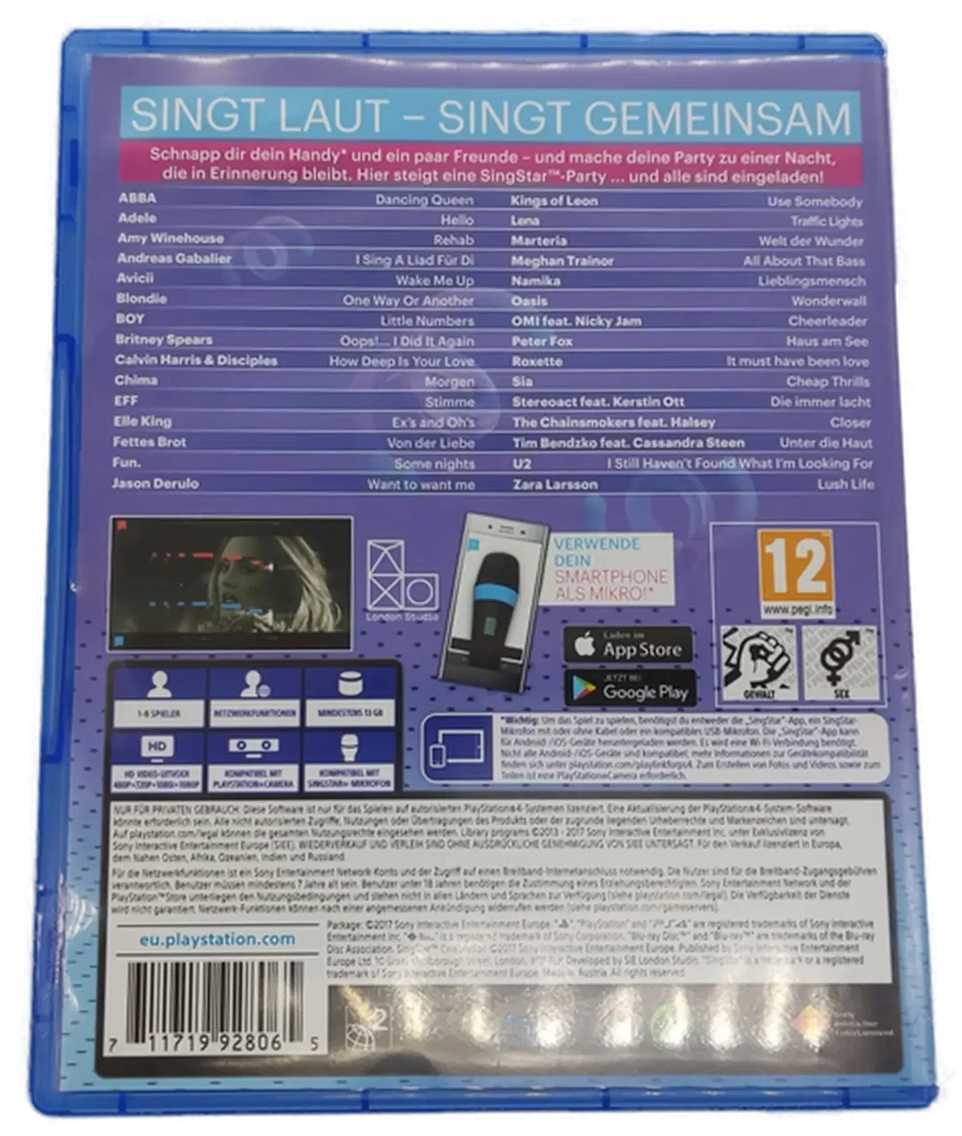 Playstation Sony PS4 Spiel Singstar Celebration – Bild 3