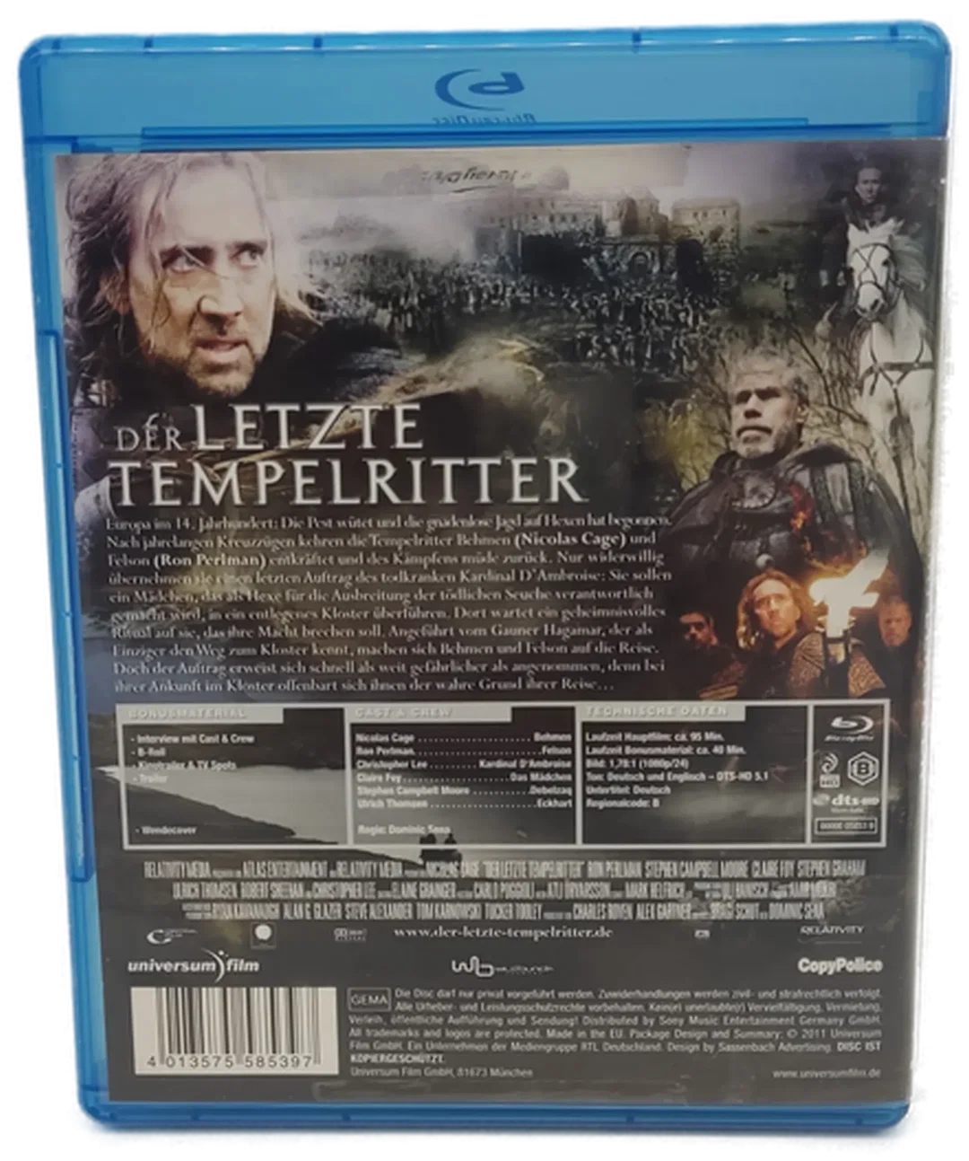 Blu-Ray "Der letzte Tempelritter" mit Nicolas Cage und Ron Perlman – Bild 3