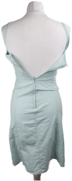 H&M Leinen-Minikleid in Hellblau | Sommerliche Eleganz – Vorschau 3